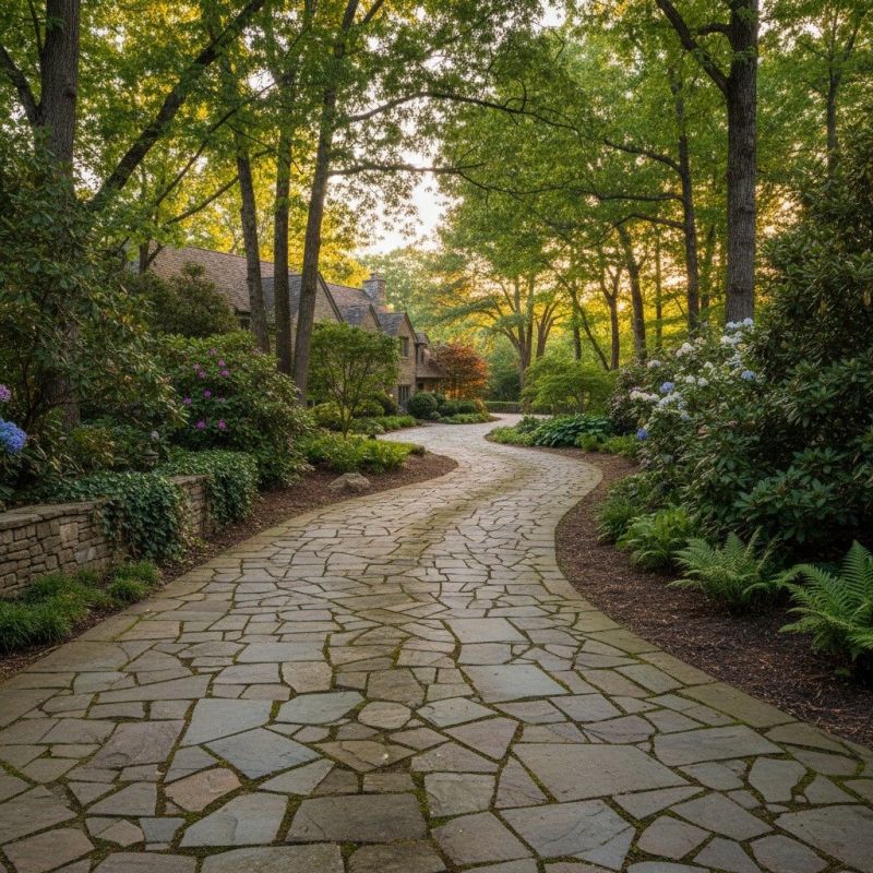 Flagstone Pathway Installation in Morning View, KY