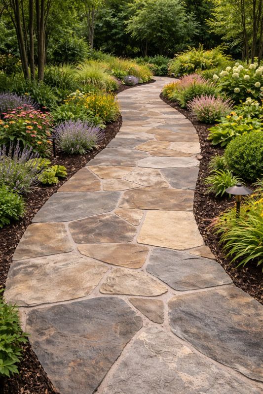 Flagstone Pathway Installation in Walton, KY