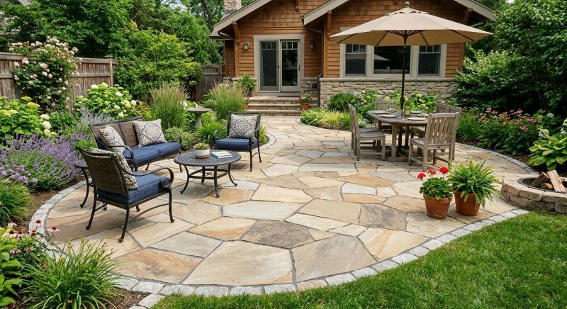 Flagstone Patio Installation in Harrison, OH