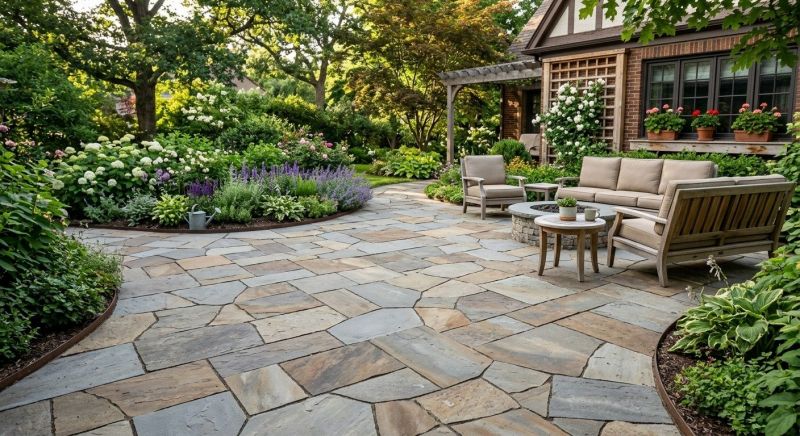 Flagstone Patio Installation in Independence, KY