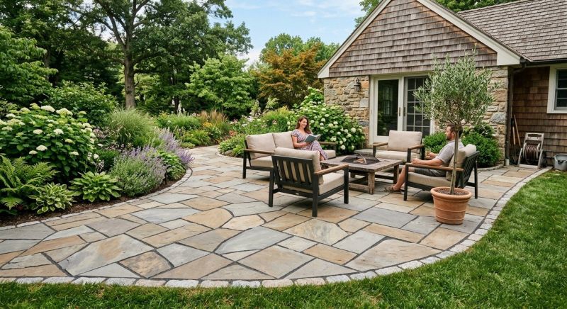 Flagstone Patio Installation in Maineville, OH