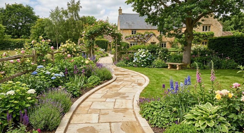 Limestone Walkway Installation in Cincinnati, OH